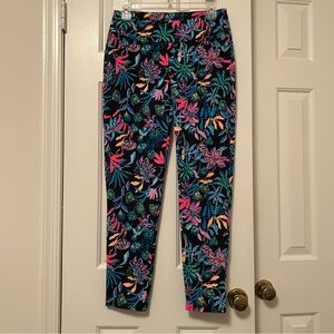 Lilly Pulitzer Luxletic Corso Pants Onyx Paradise Glow Athletic Golf Size 4
